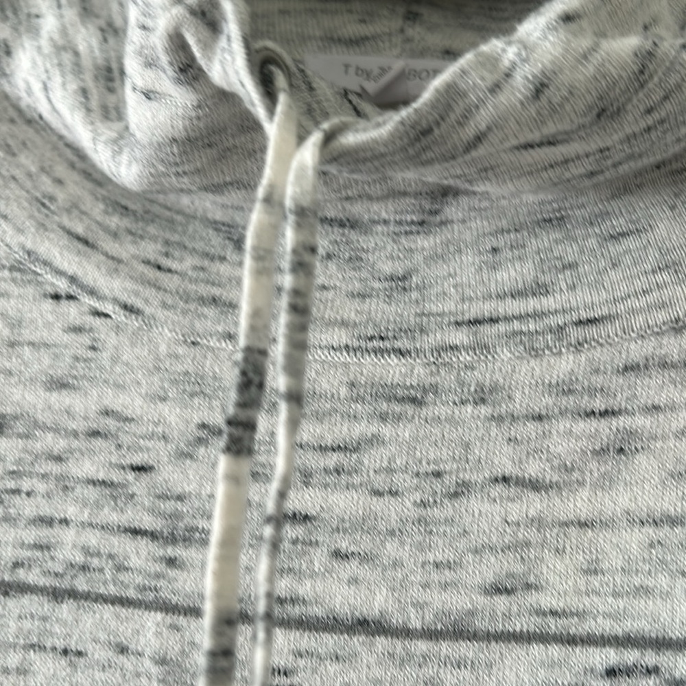 T by Talbots Grey Stripe Sweatshirt - Picture 3 of 5